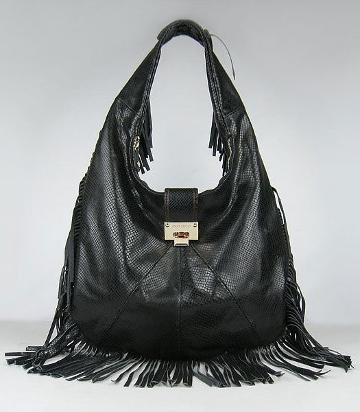 Jimmy Choo 2010 Roxie Bag Black Snake Pelle